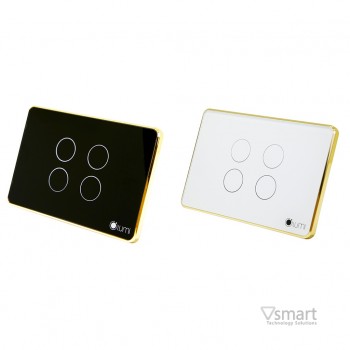 Công tắc cảm ứng kính phẳng Lumi 04 nút